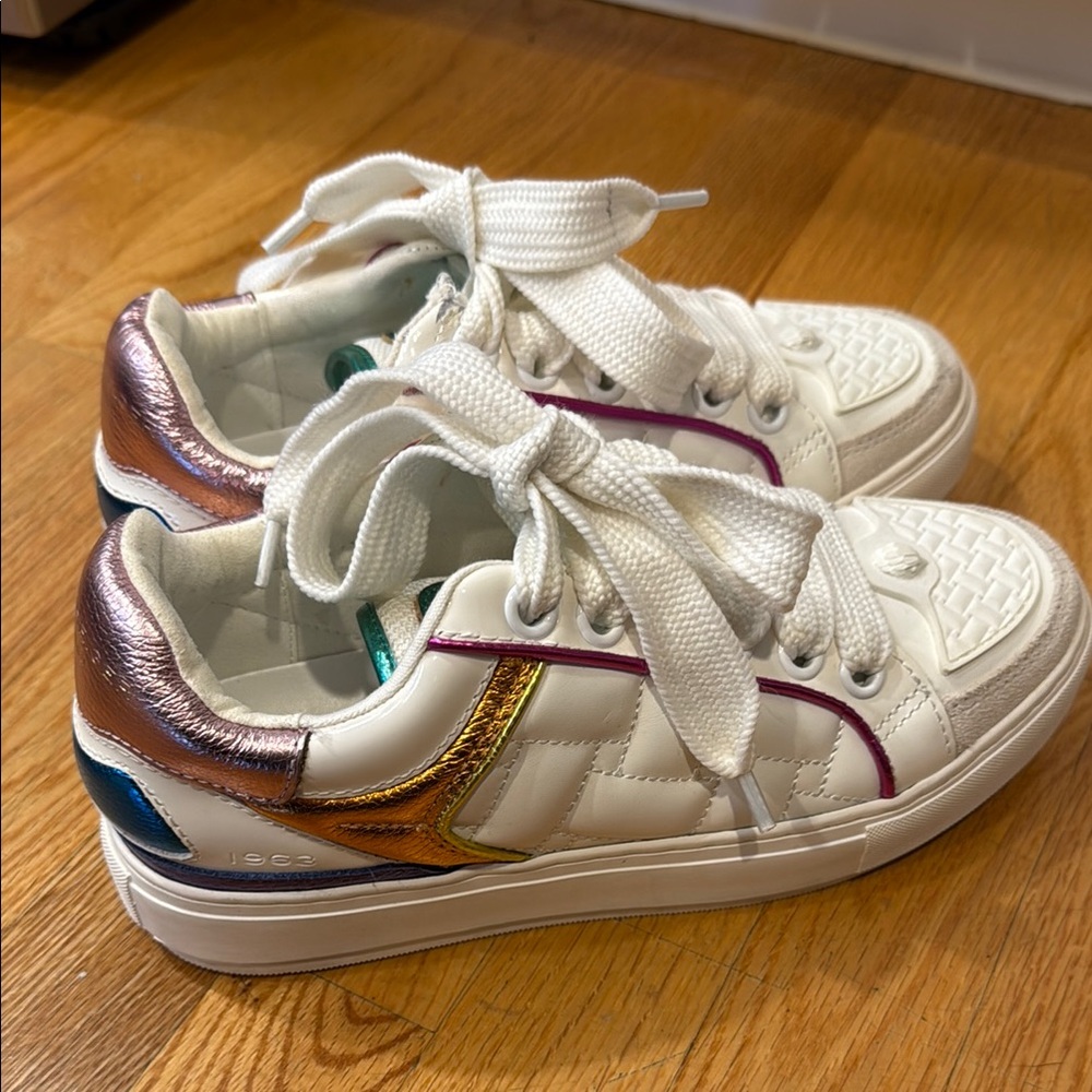 Colorful Metallic Accent Sneakers Kurt Geiger